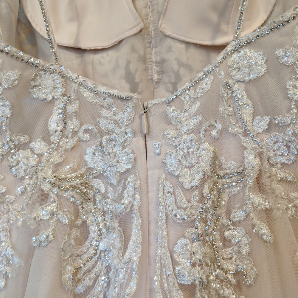Galina Beaded Bodice Organza A-Line Wedding Dress - Picture 6 of 8